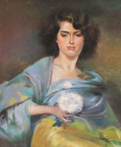 Retrato femenino - Dibujo a pastel