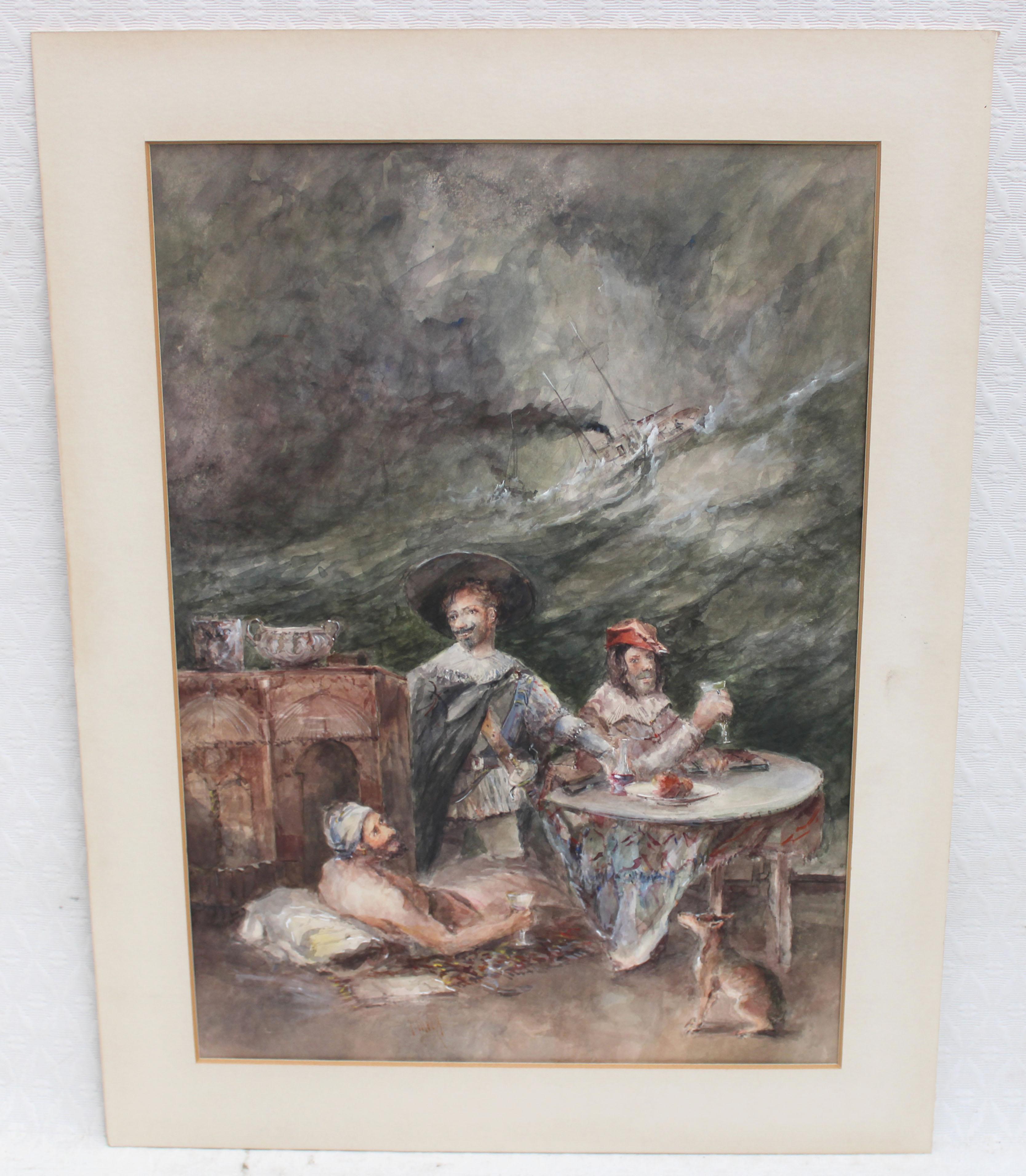 Autoría desconocida - Celebración bajo la tempestad - Art Impresionista de Unknown