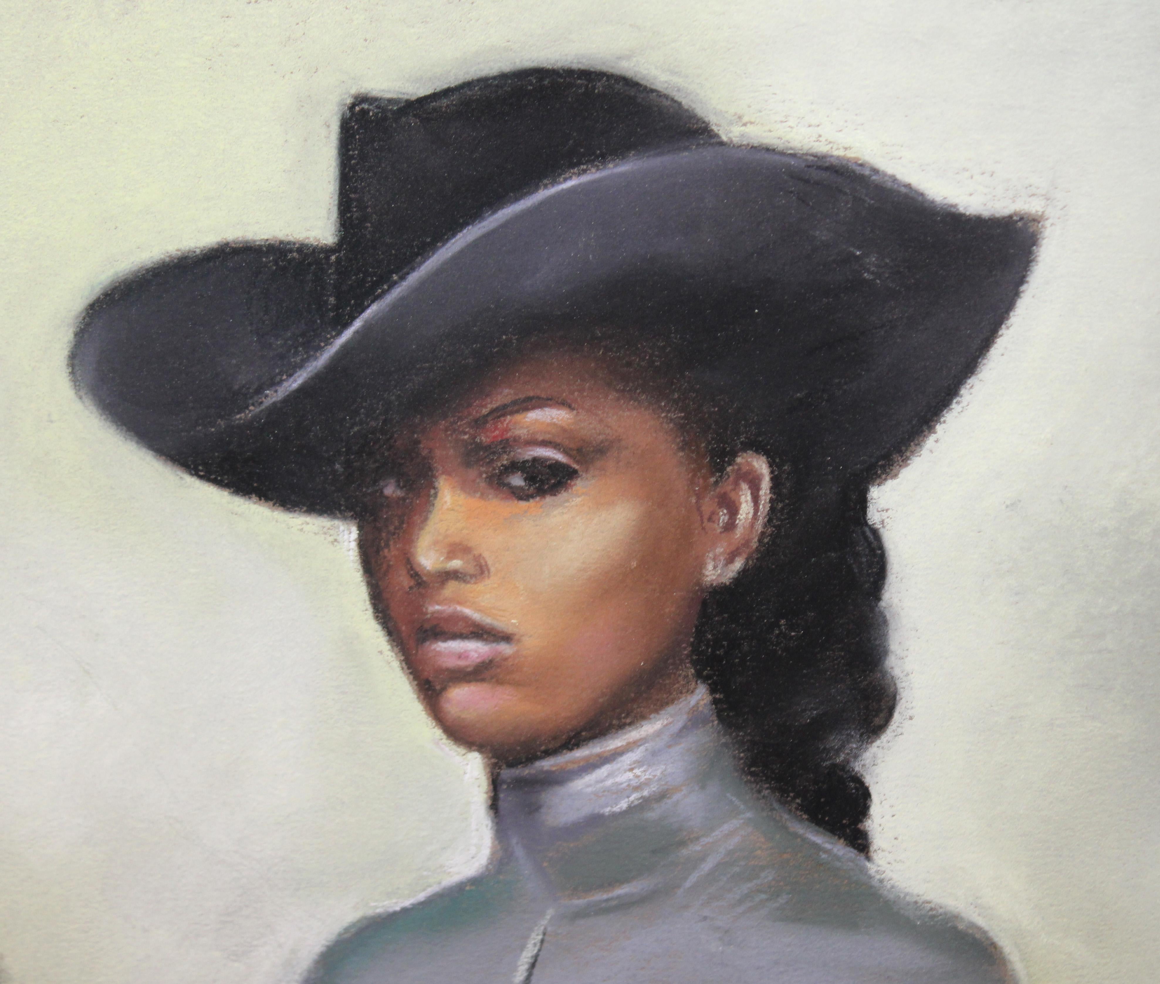 Complicidad ecuestre - Dibujo a pastel - Academic Art by Domingo Alvarez Gómez