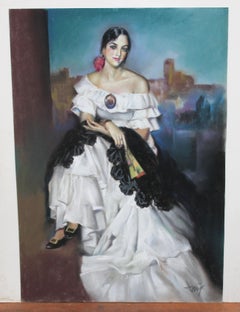 Maja andaluza - Dibujo a pastel