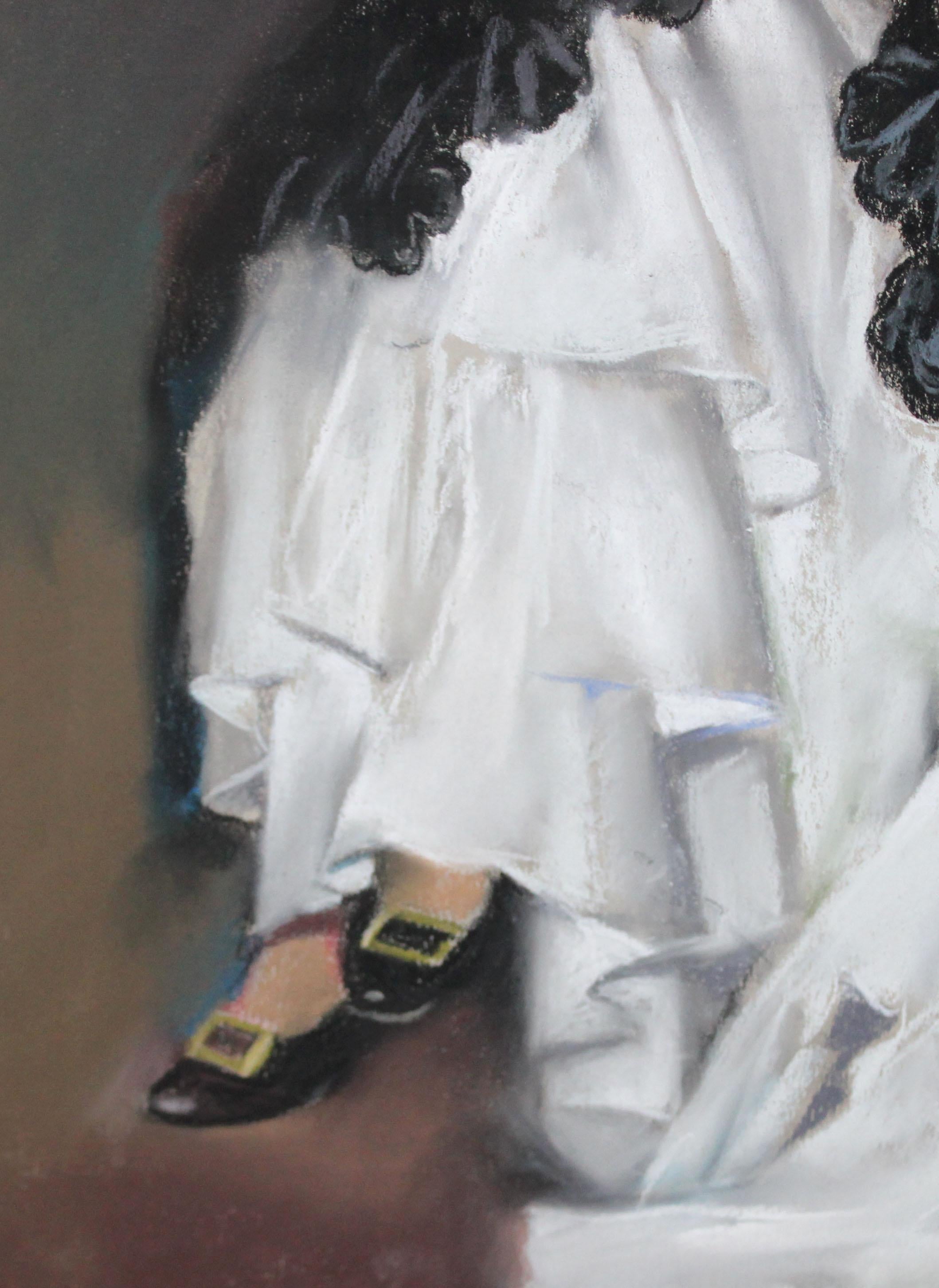 Maja andaluza - Dibujo a pastel For Sale 3