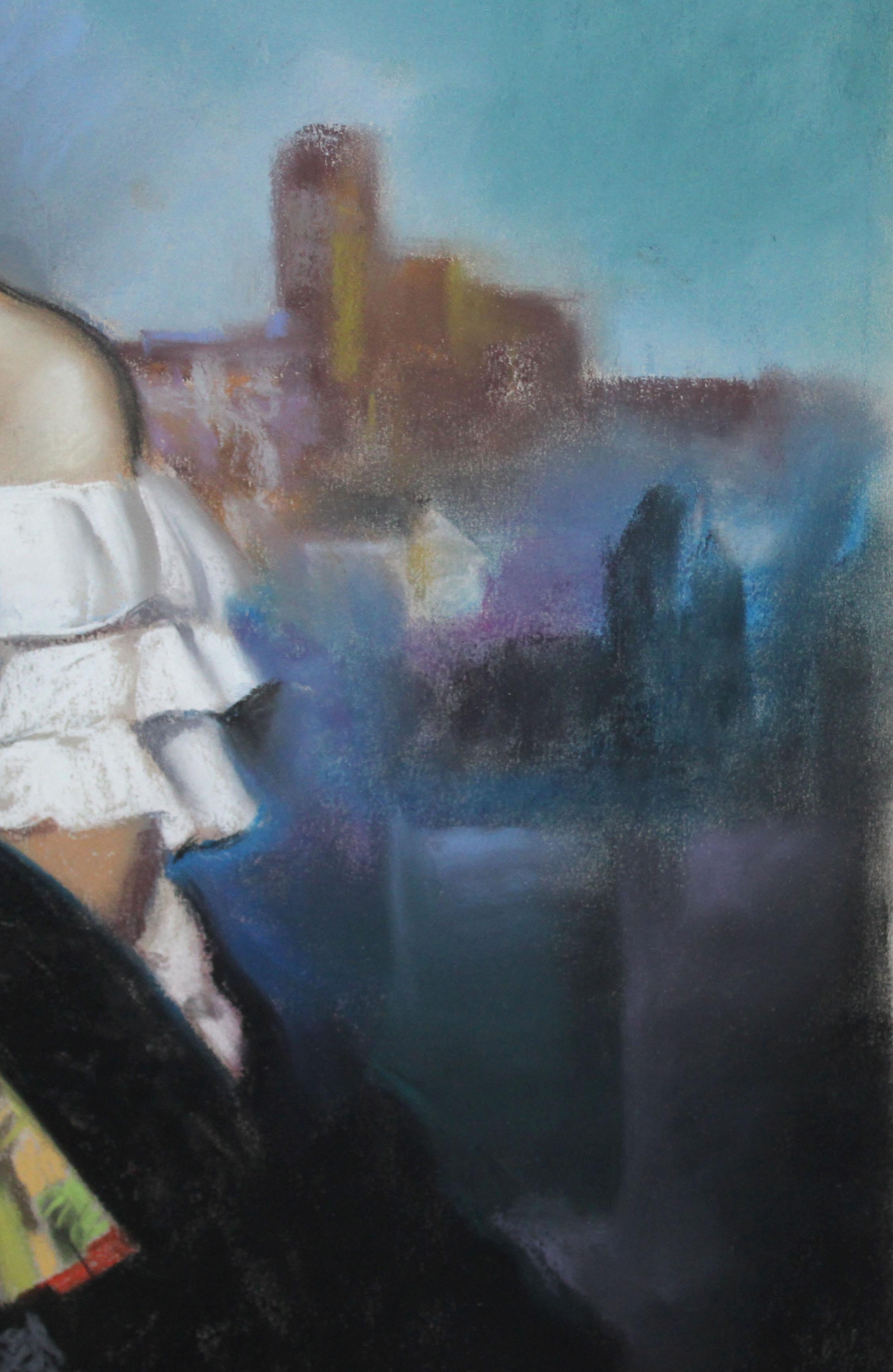 Maja andaluza - Dibujo a pastel For Sale 4