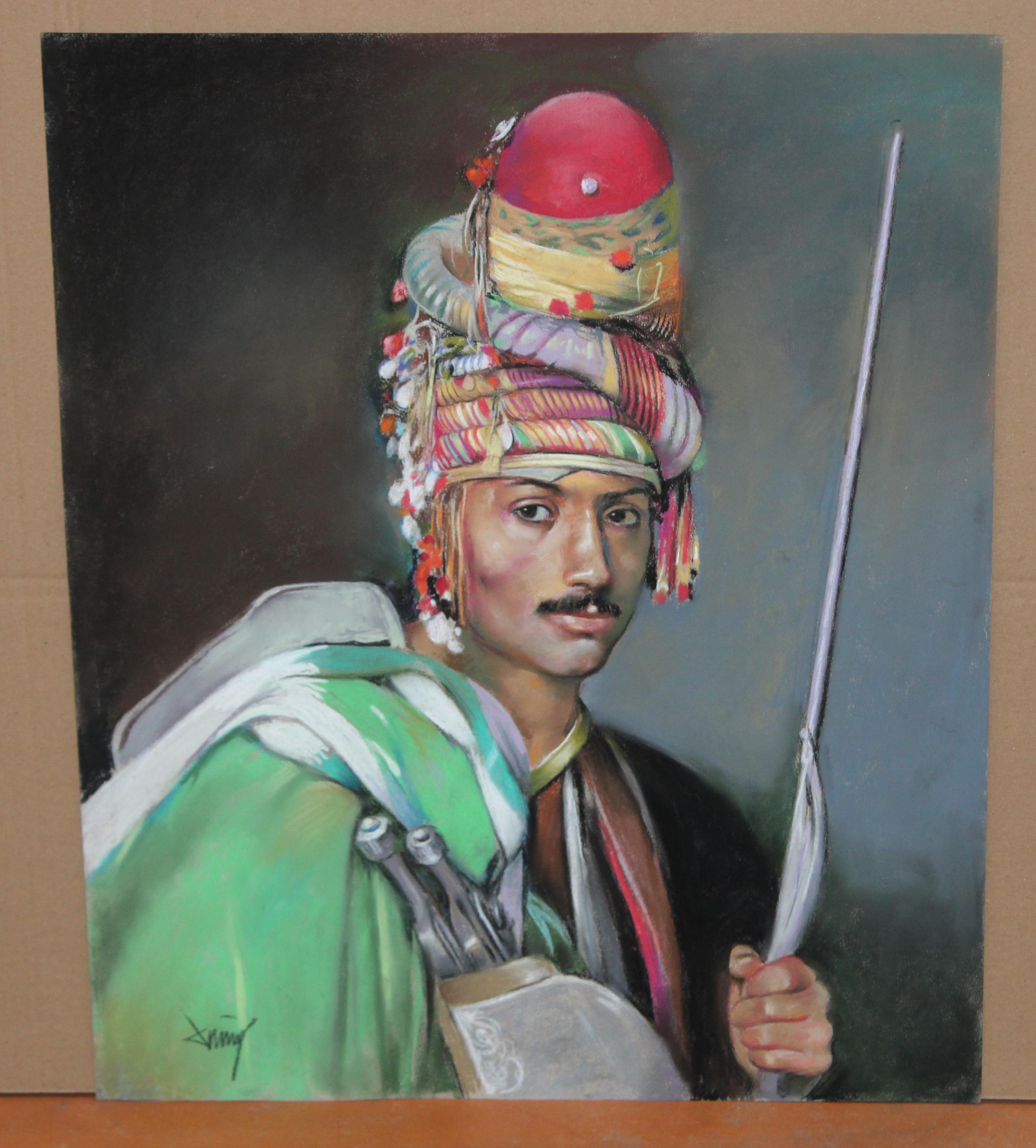Bashi-Bazouk - Dibujo a pastel - Art by Domingo Alvarez Gómez