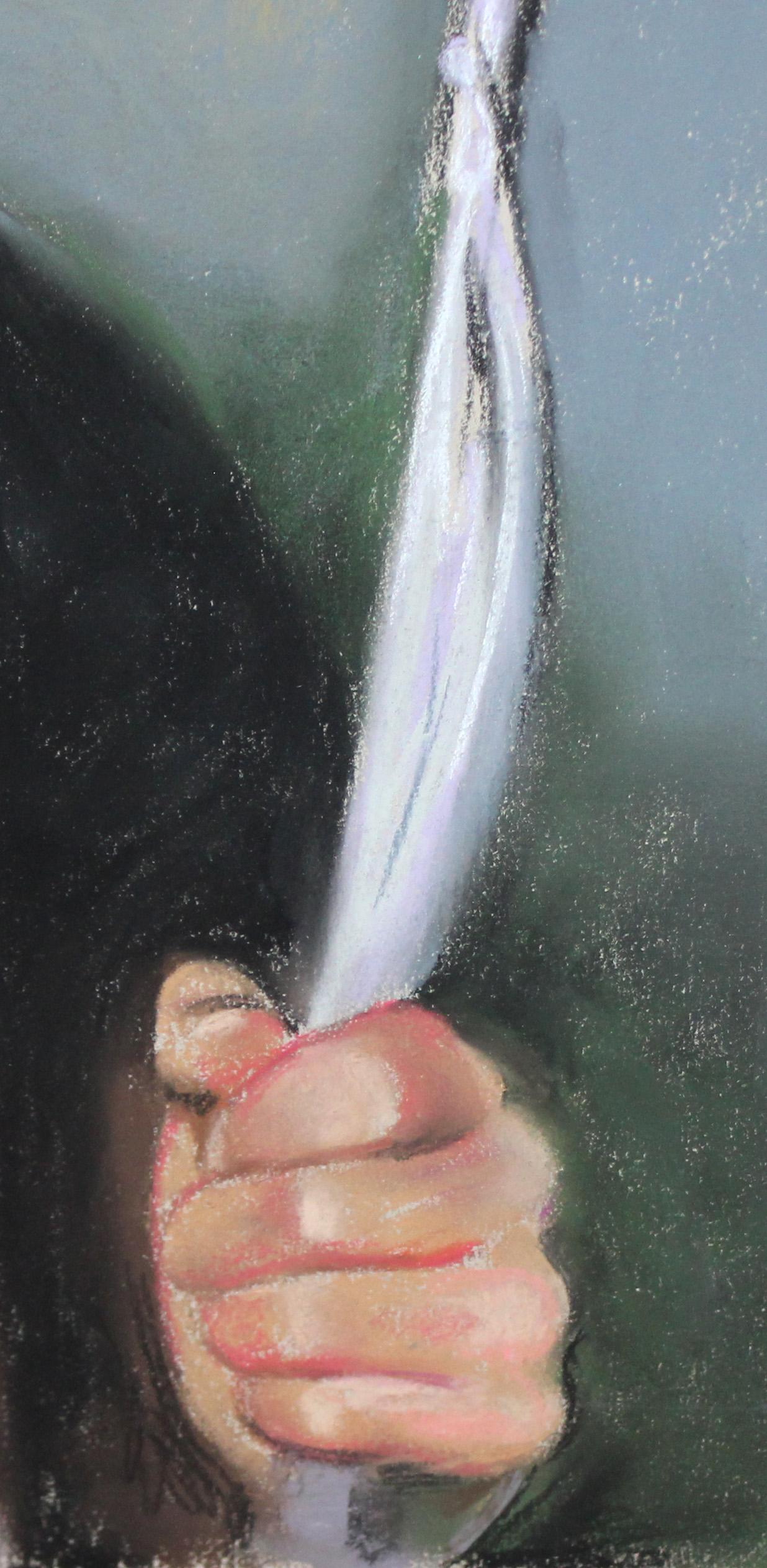 Bashi-Bazouk - Dibujo a pastel For Sale 2