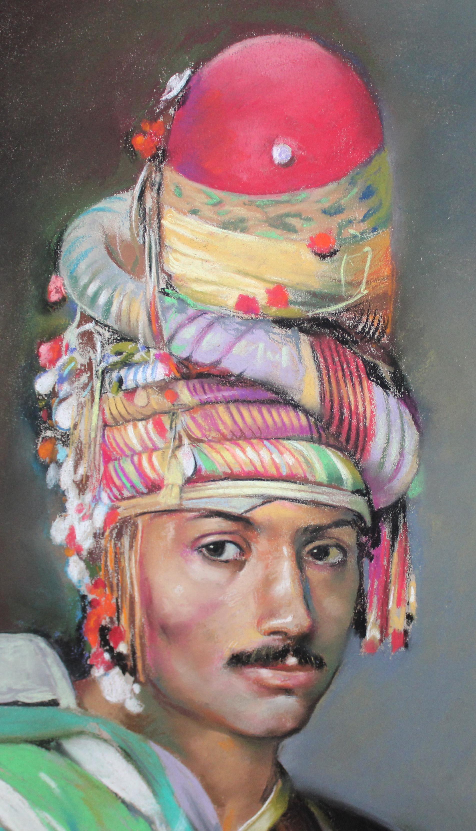 Bashi-Bazouk - Dibujo a pastel - Academic Art by Domingo Alvarez Gómez