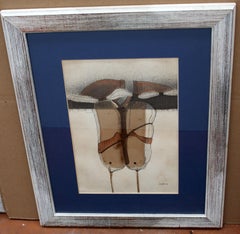 El abrazo del subsuelo - Técnica mixta sobre papel - Año 1979