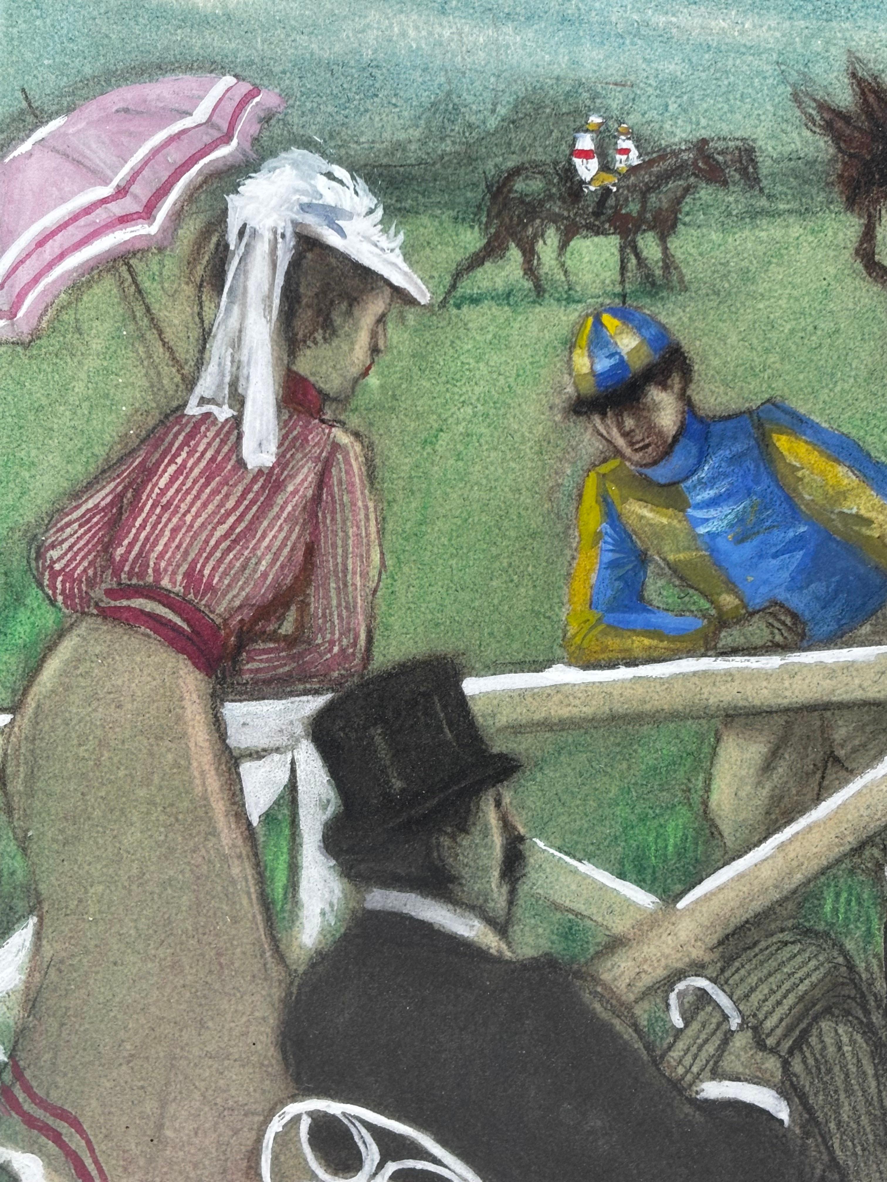 
Muy bonita acuarela sobre papel representando un día en el hipódromo, muy bien enmarcada y con cristal.
Firmado en margen inferior derecho.
Medidas: 32 x 48,5 cm; 58 x 74,5 cm (marco)

Alfredo Opisso Cardona (Barcelona 1907- Mataró1980)

Pintor y