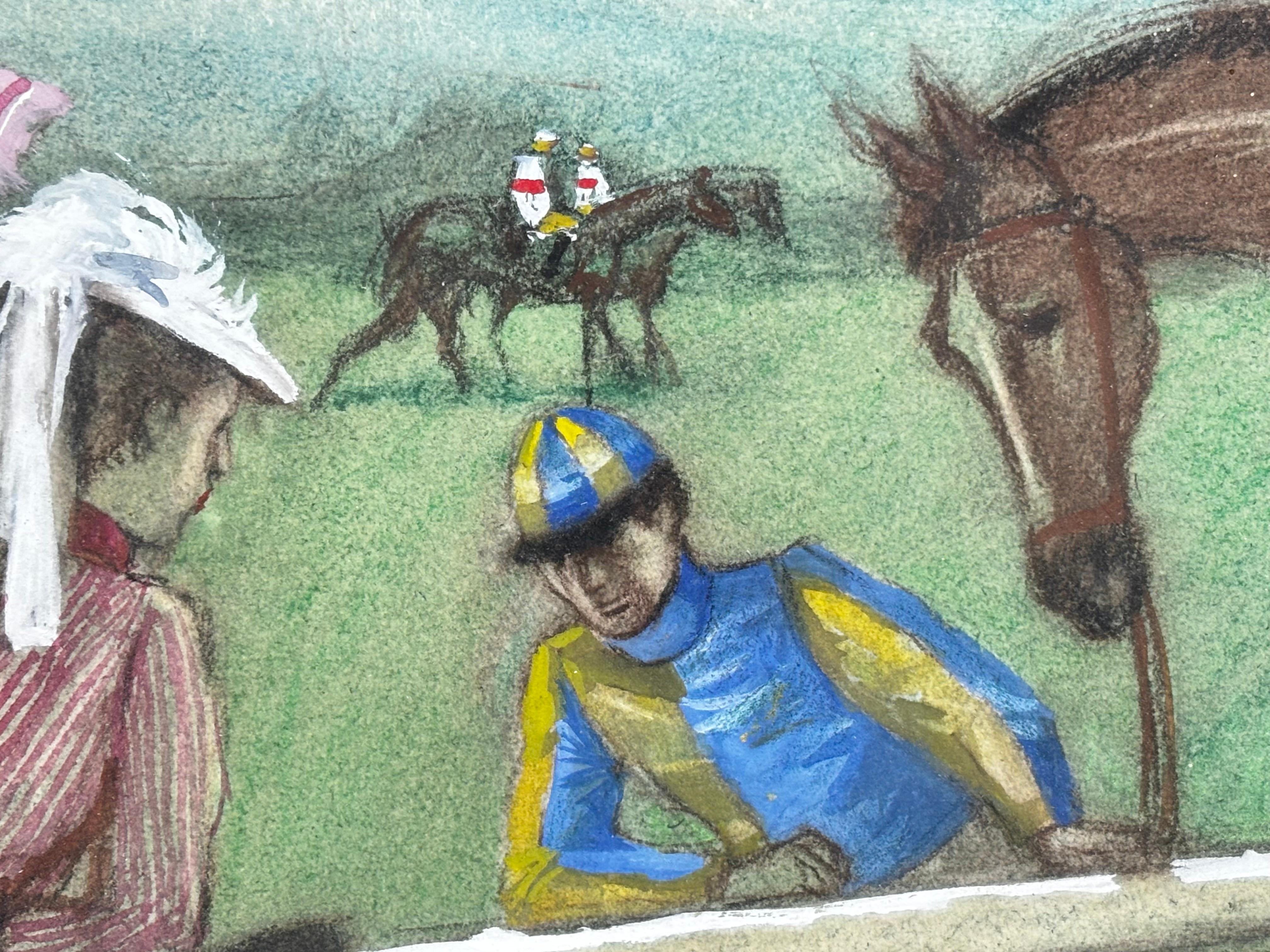 ALFREDO OPISSO - UN DÍA EN EL HIPÓDROMO - ACUARELA For Sale 2