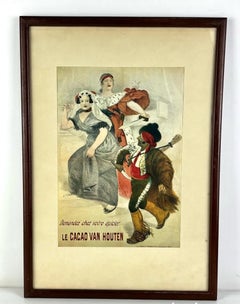 Werbeplakat für „Le CACAO Van Houten“ von Adolphe Willette, Paris 1900