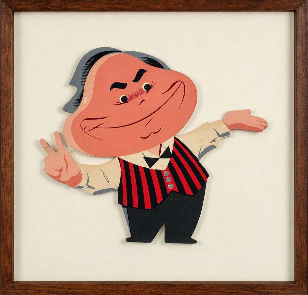 Figurine publicitaire originale Netol en carton, Espagne, années 1940 - Art de Unknown