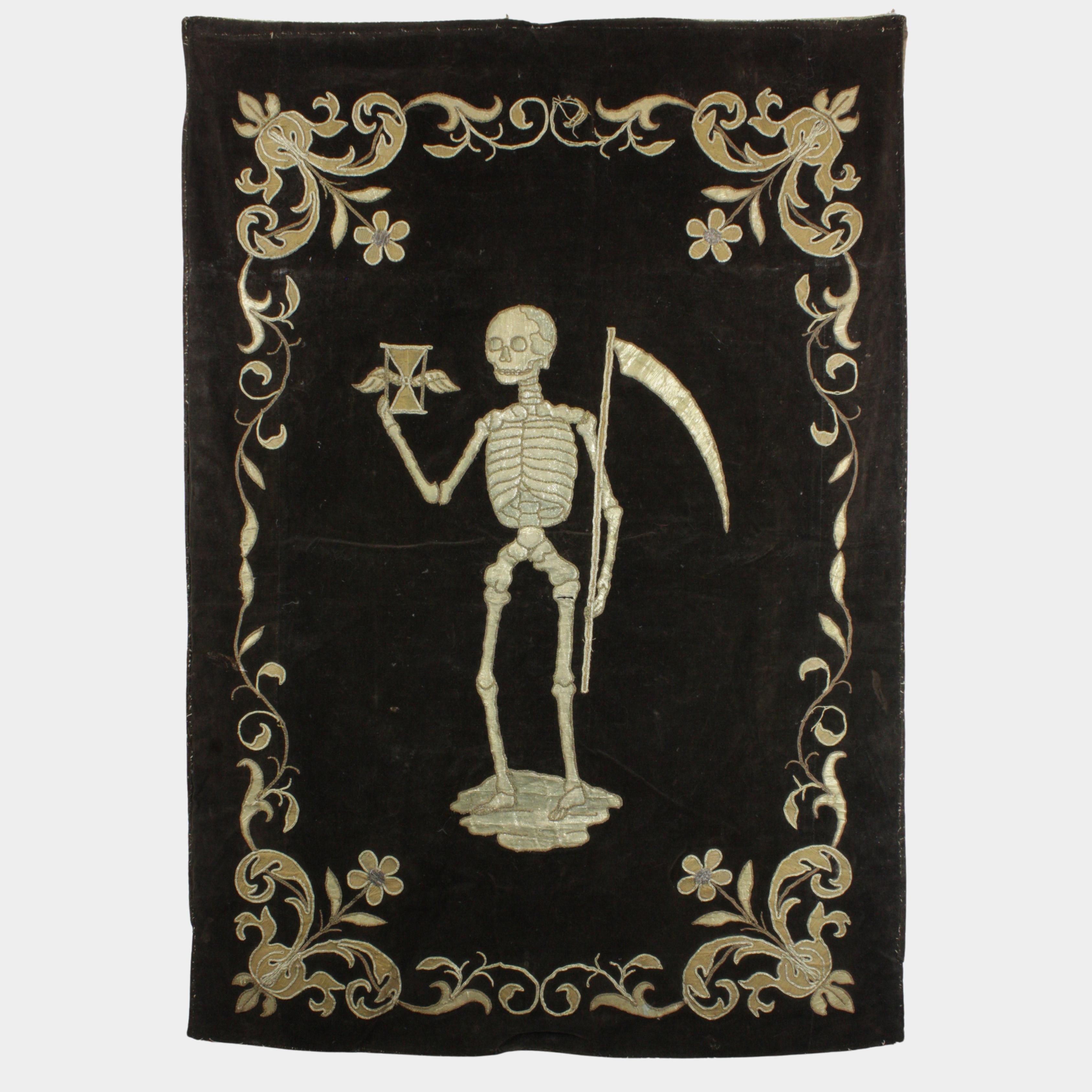 Silver Thread Embroidered Funeral Vestment - Art by Unknown