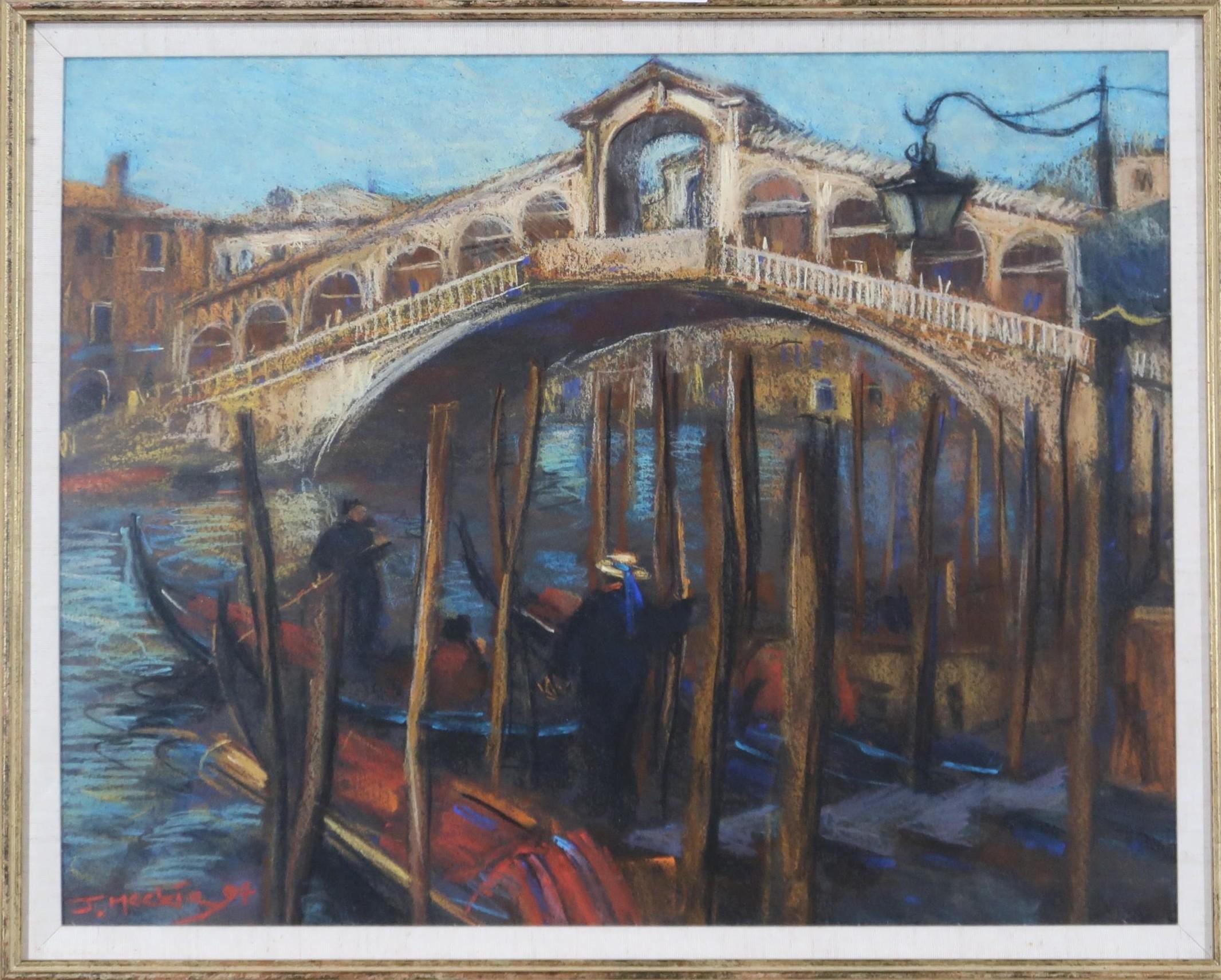 Der Blick auf den Kanal - Venezia – Painting von John Mackie (b.1955)