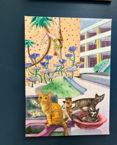 Contemporary Figurative Watercolor on Cotton Paper - "A Fantasy"