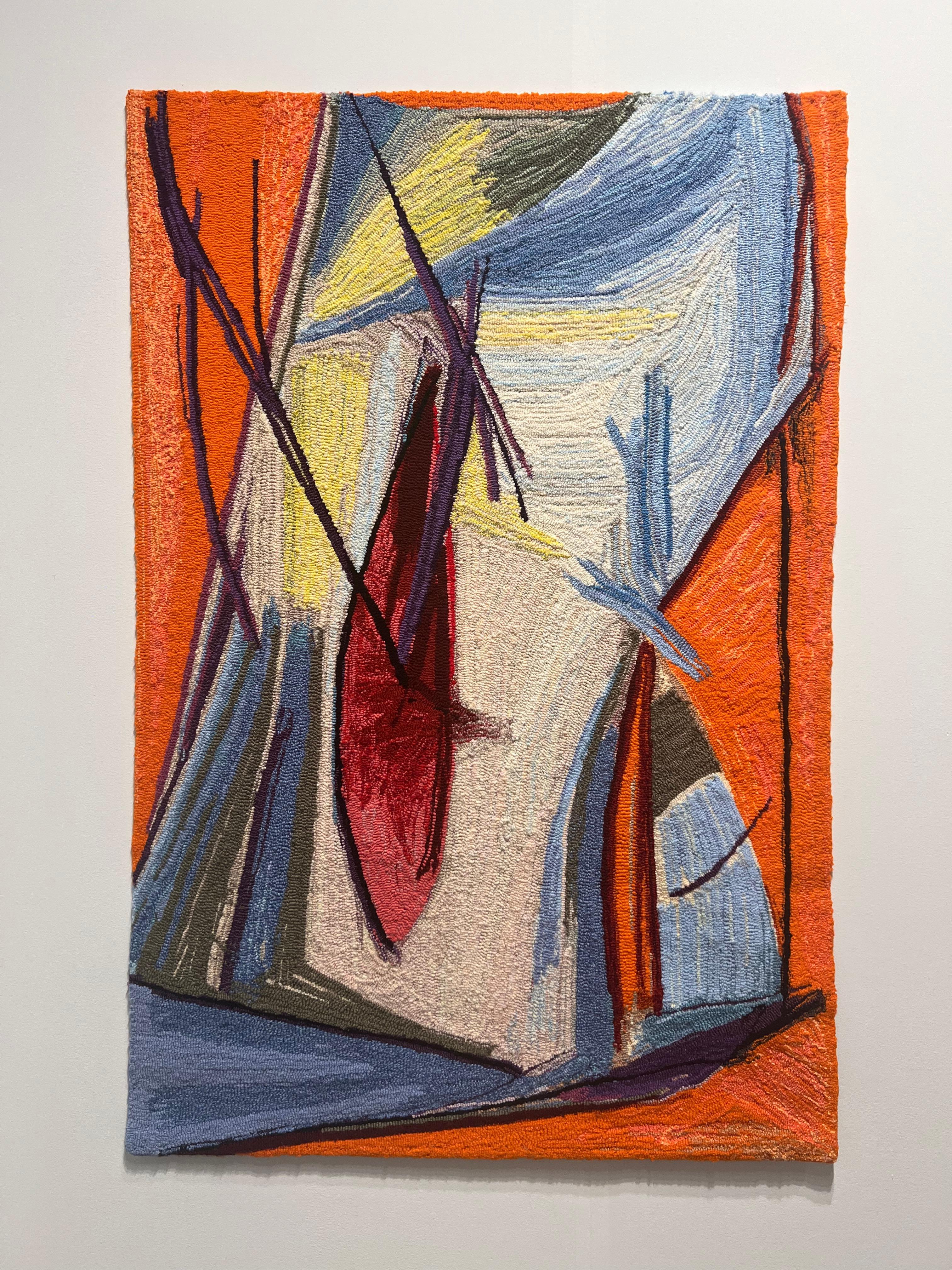 Obra de arte textil tejida a mano por un artista contemporáneo de la serie Diarios visuales en venta 4