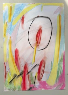 Dessin au pastel sur papier de la série "Visual Diaries" de l'Artistics Contemporary