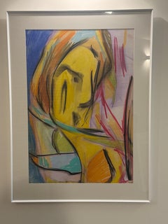 Dibujo al pastel sobre papel de la serie "Diarios visuales" del artista contemporáneo