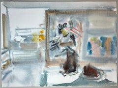 Watercolour on Embossed Paper - Series "Visual Diaries" - Contemporary Artist