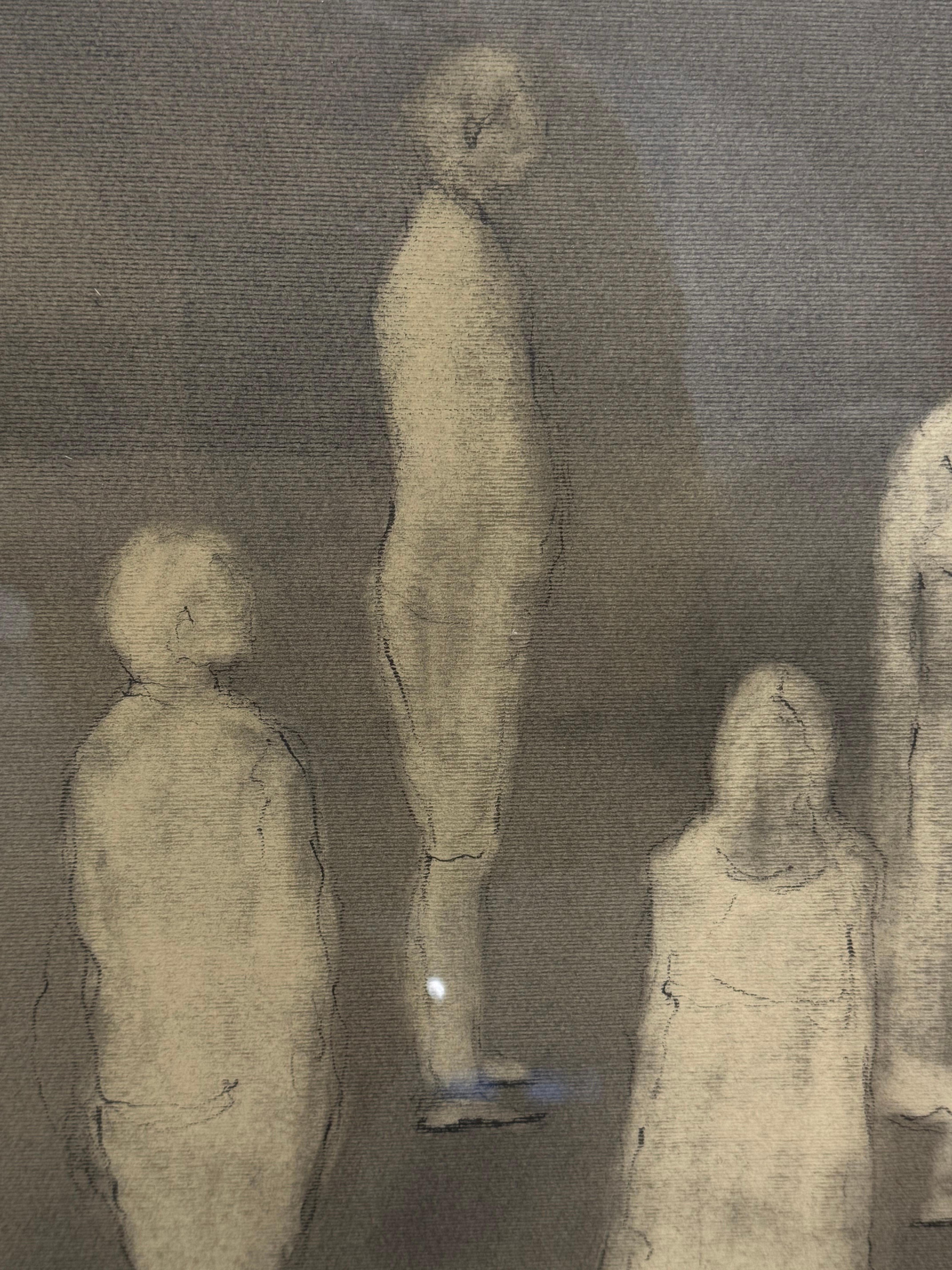 Work is framed with Plexiglass. 
Signed on the right bottom corner of the drawing.

Amilcar's drawings from the series of 