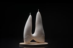 Candela scultorea in cera di palma Artistics dopo le sculture in ceramica di un artista contemporaneo