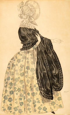 Donna con abito a fiori