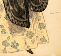 Woman with flower dress