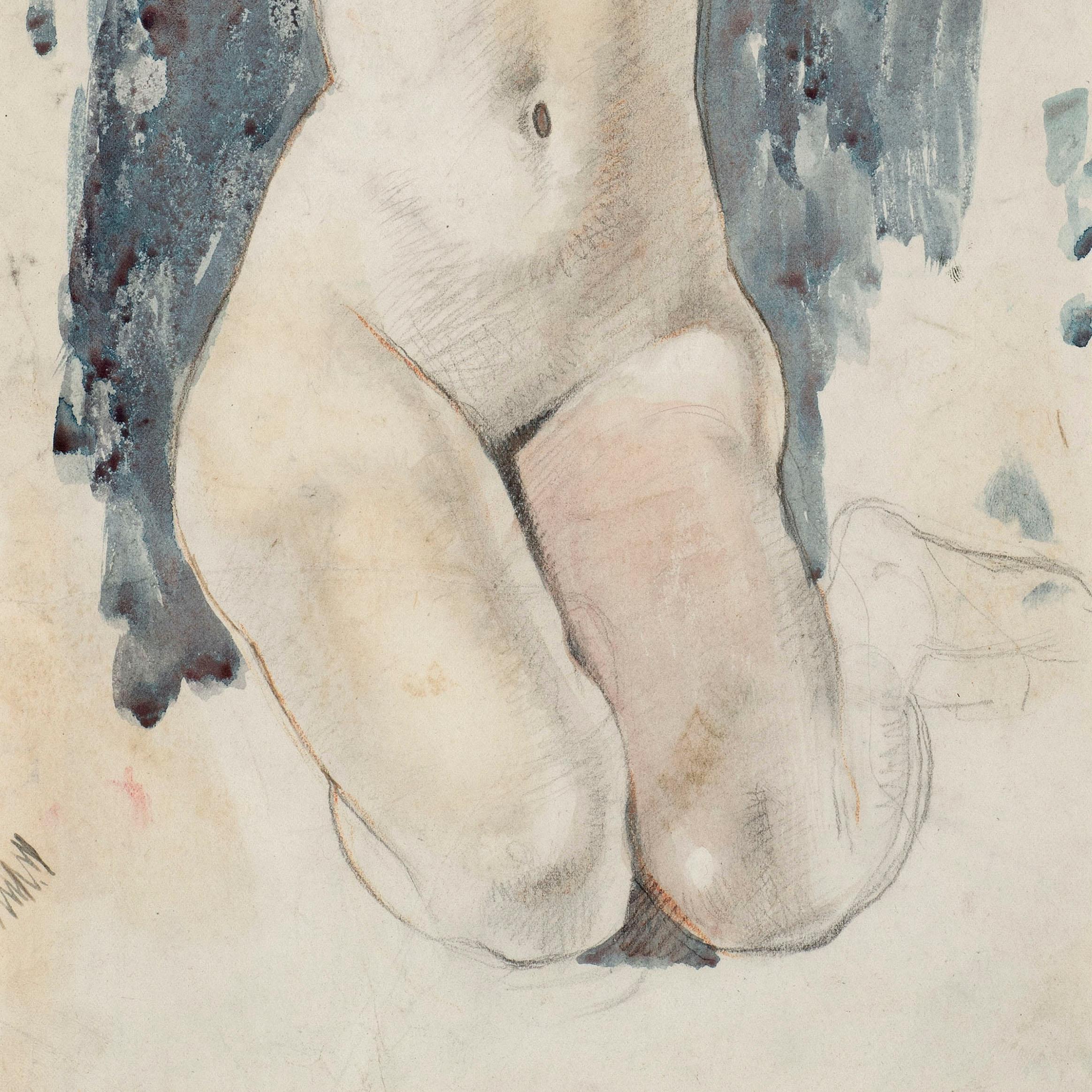 Kneeling Nude, Study for The Maidens For Sale 1
