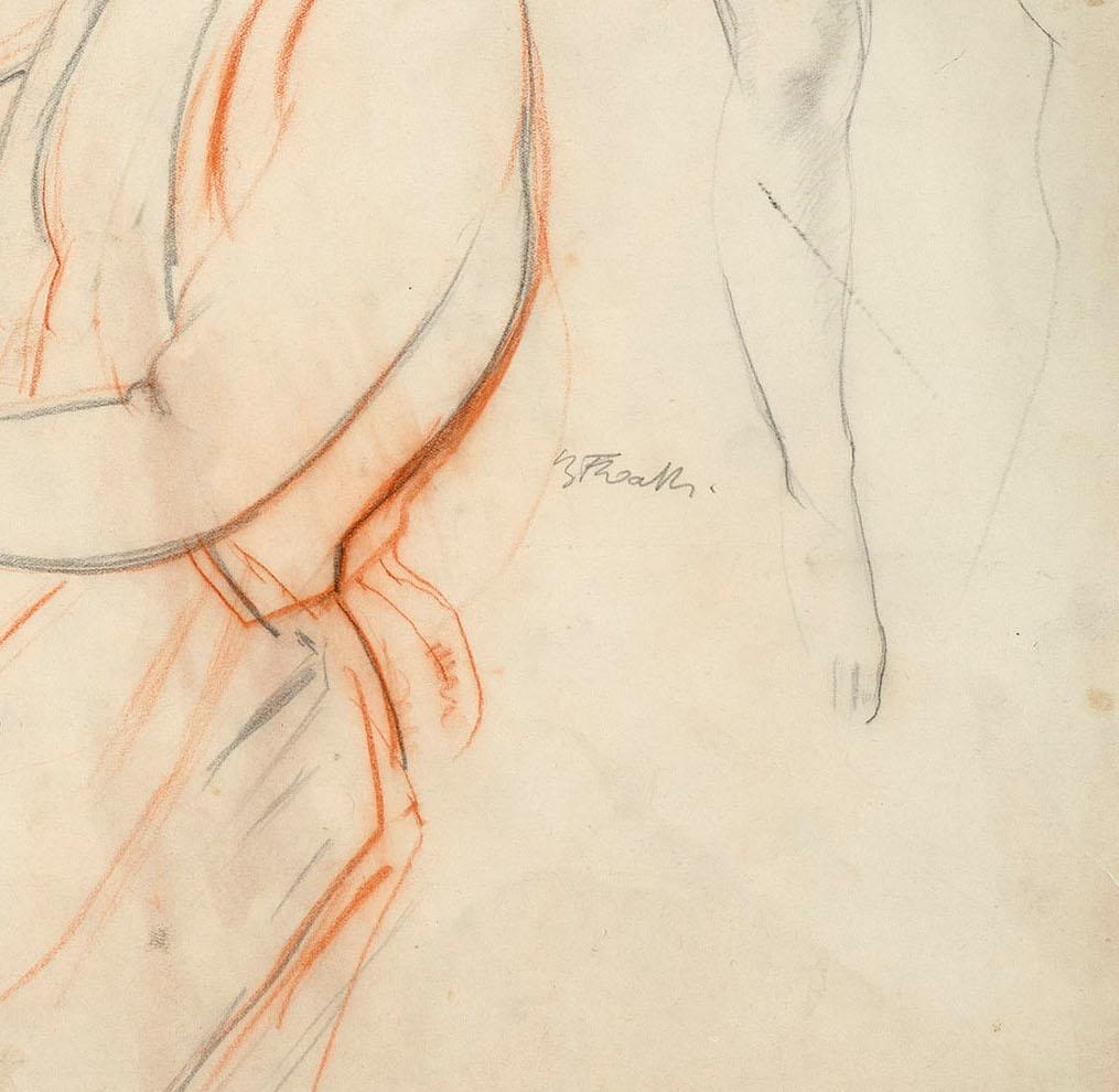 Bernard Fleetwood-Walker RA RWS (1893-1965)  
Study for Mr and Mrs R. H. Butler and Their Daughters, c. 1932
Graphite and coloured graphite on paper, mounted to card
Signed centre right
42.6 x 53 cm.; (within frame) 66.7 x 75.7 cm.

Provenance:
The