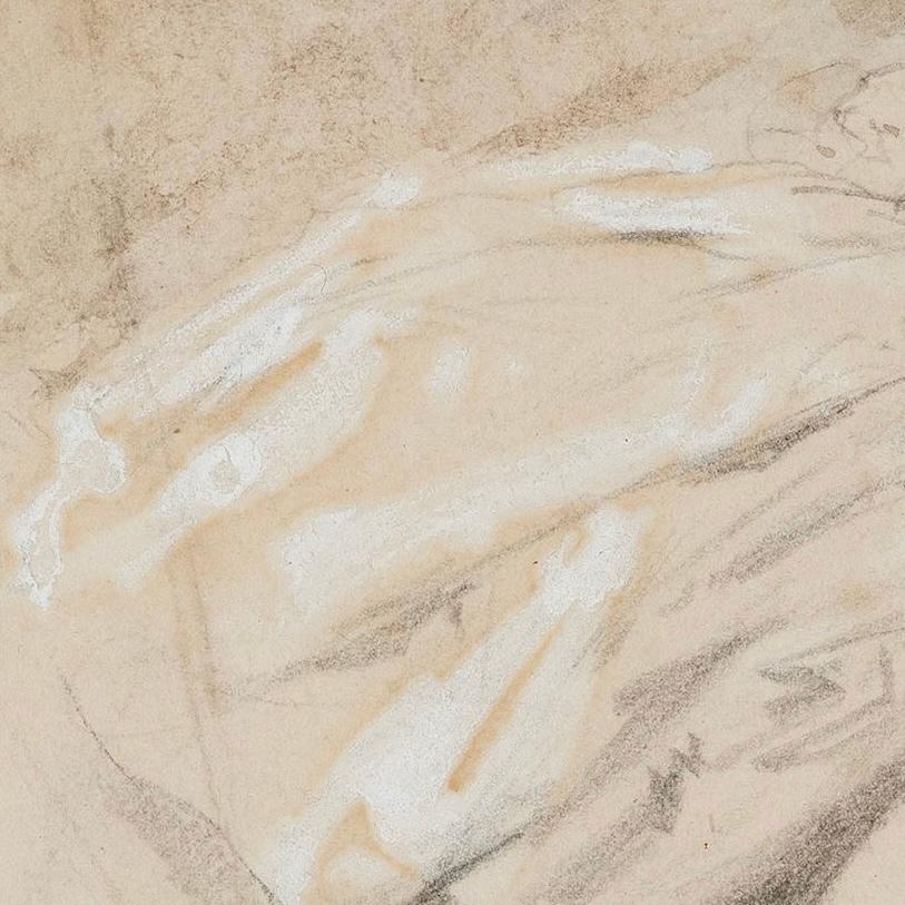 Aquarellstudie eines ruhenden Kindes, möglicherweise die Tochter des Künstlers (Grau), Portrait, von William Henry Hunt