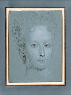 Portrait study of a Lady, wearing precious stones and pearls