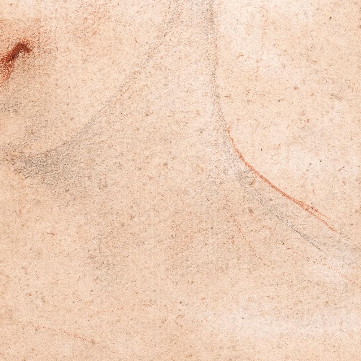 Studio di una testa femminile, con lo sguardo rivolto verso il basso in vendita 1