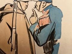 "La sentinelle de Thérèse", 1914-1918 circa, disegno e gouache, firmato