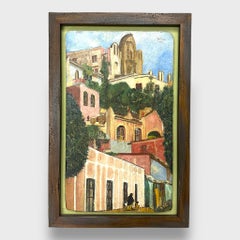 Pittura a olio su Wood.