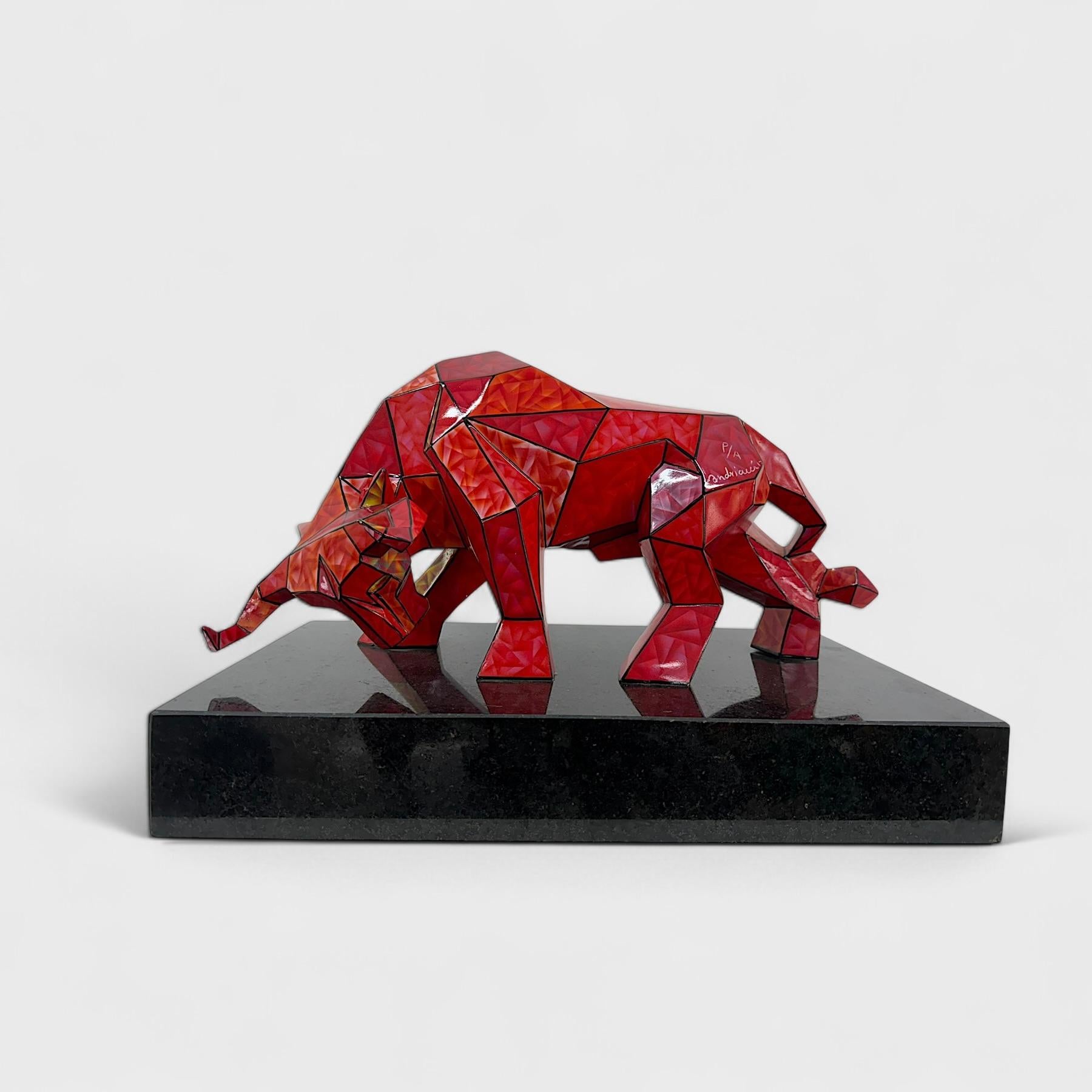 Geometric Red Bull - Art by Fernando Andriacci. 