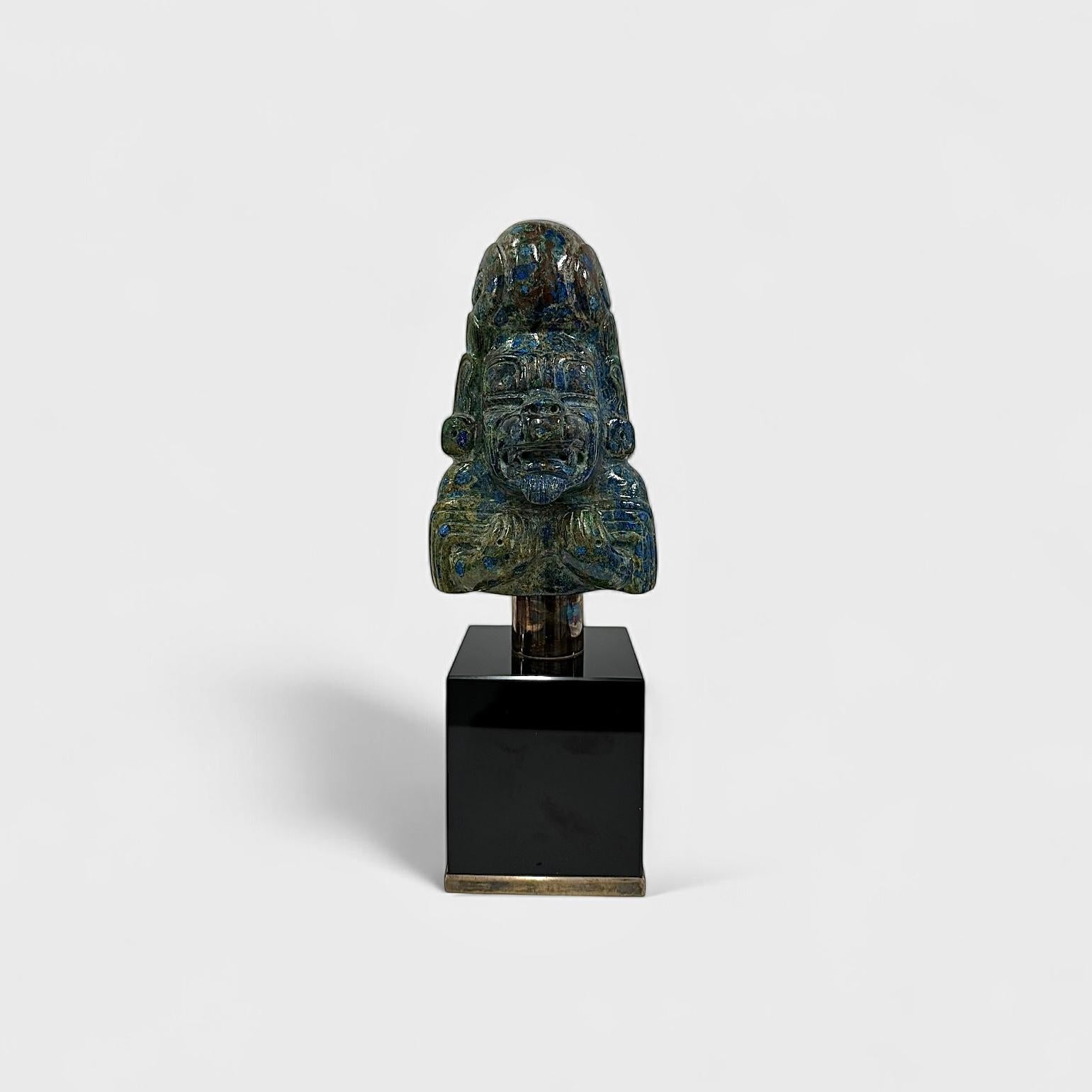 Testa di scultura preispanica. - Art di Ezequiel Tapia Bahena