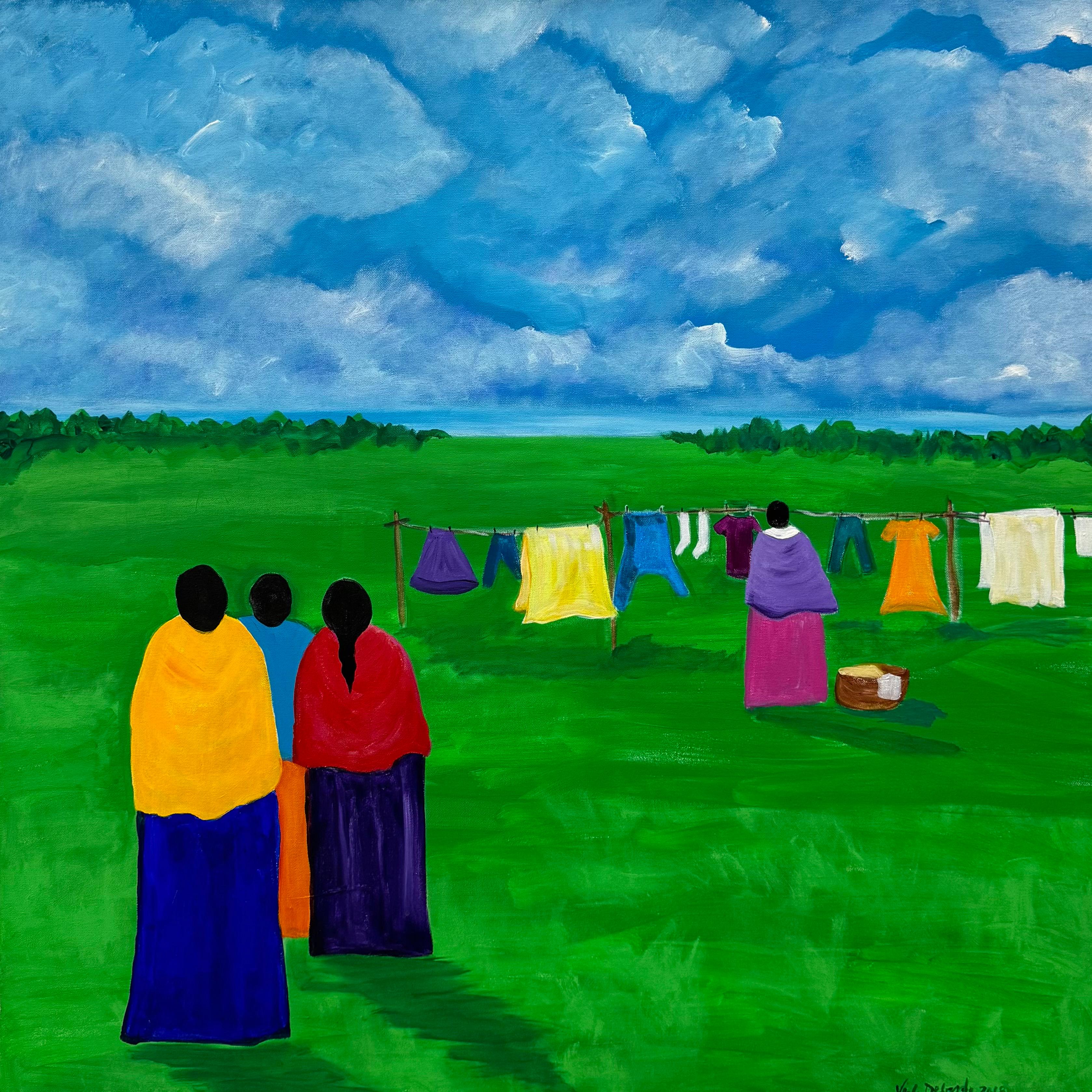 Visitors on a Laundry Day - Art by Viola Delgado. 