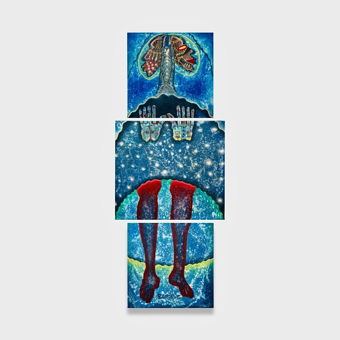 Cosmos in Blue - Art by Baltazar Castellano Melo. 