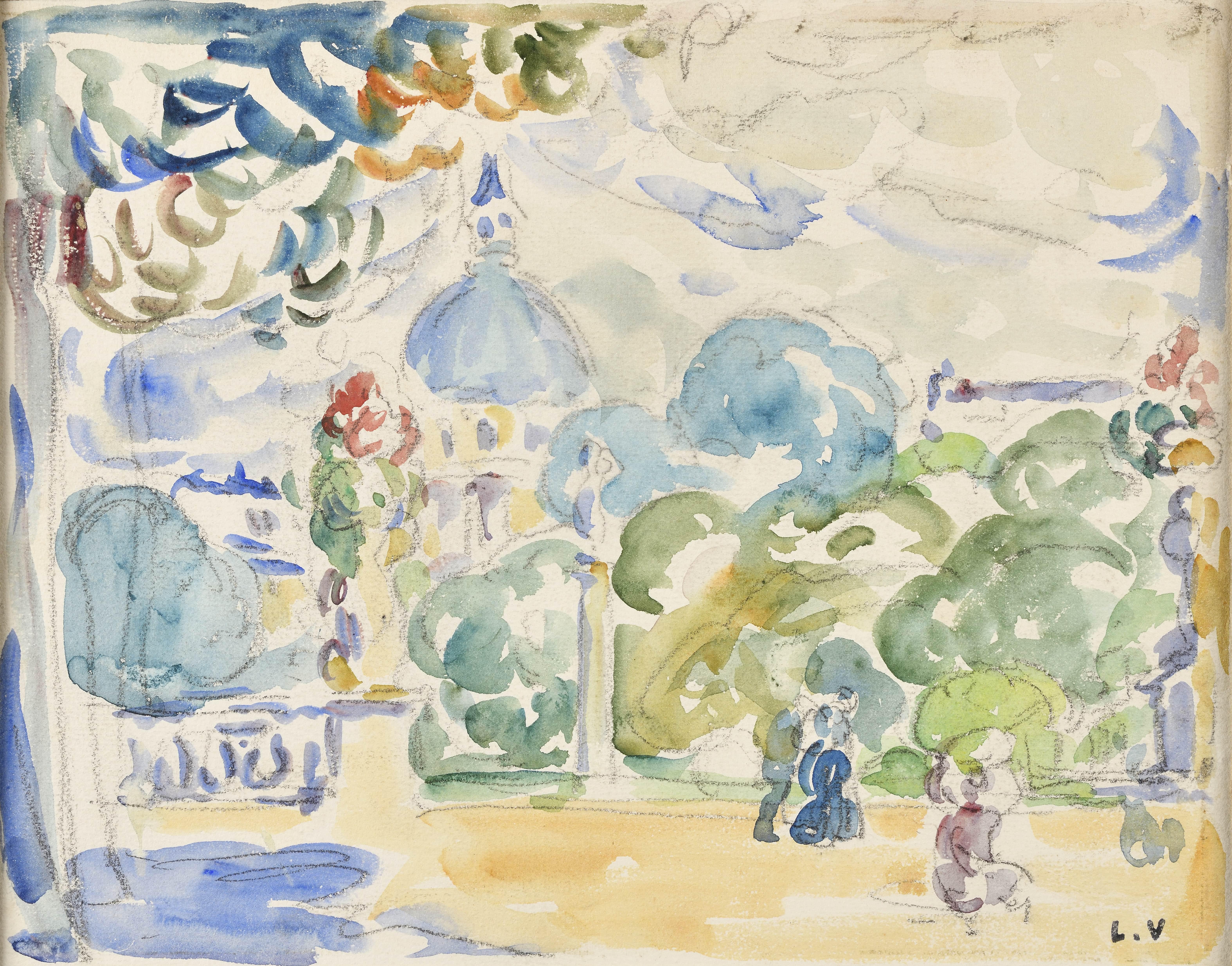 Louis Valtat Abstract Drawing – Blick auf die Invaliden