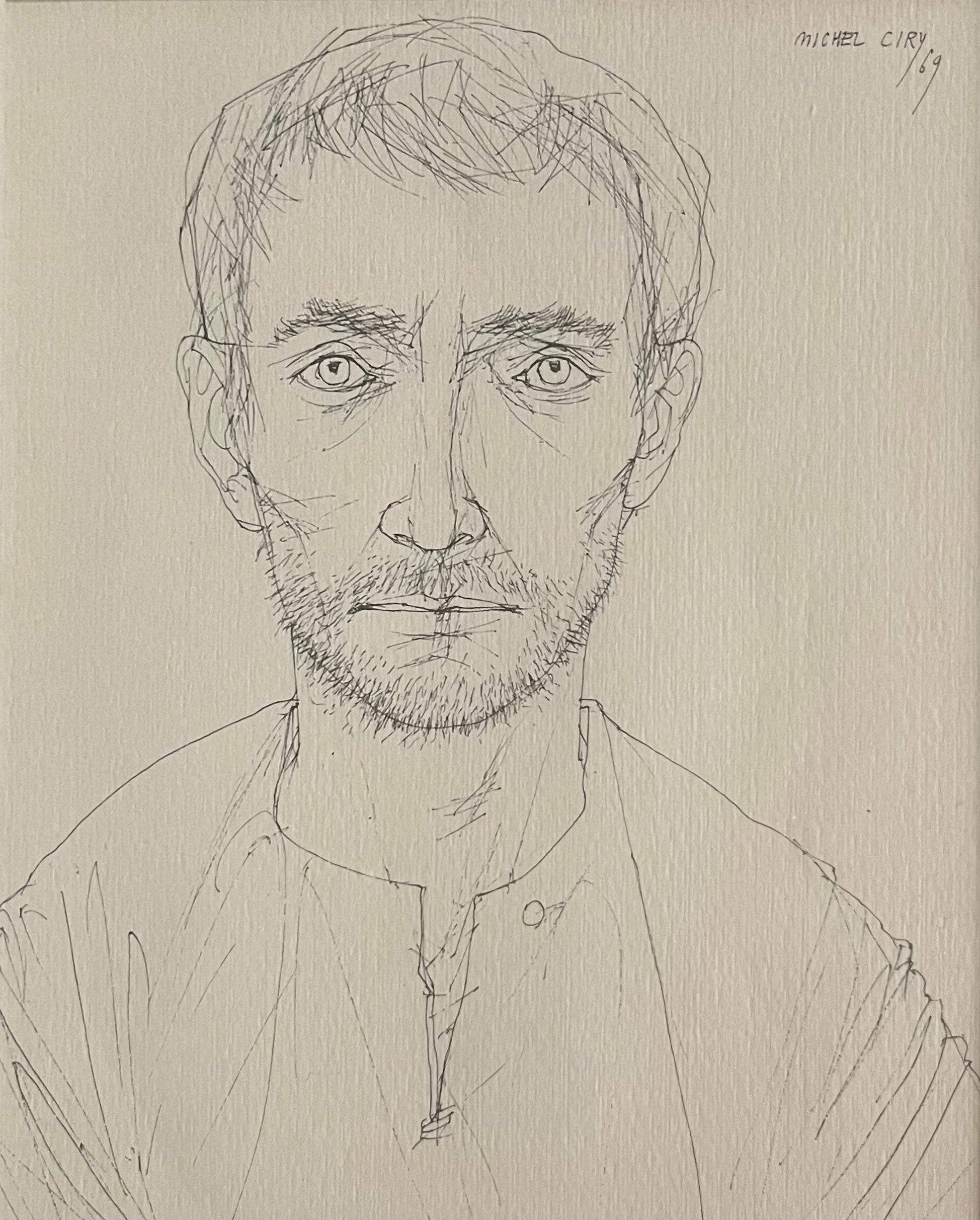 Michel Ciry (1919-2018)

Retrato de un hombre
1969
Bolígrafo y tinta negra
25,5 x 20,5 cm
37,5 x 32,4 cm con marco

Inscripción en el reverso : 
Si mañana Cristo llama a tu puerta, ¿le reconocerás?
Se verá abrumado, exhausto, aplastado como está,