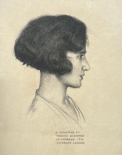 Portrait of woman in profile