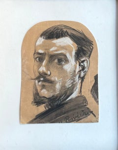 Self portrait of artist Théodore Rivière (1857 - 1912)