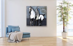 White Horse with Standing Rider