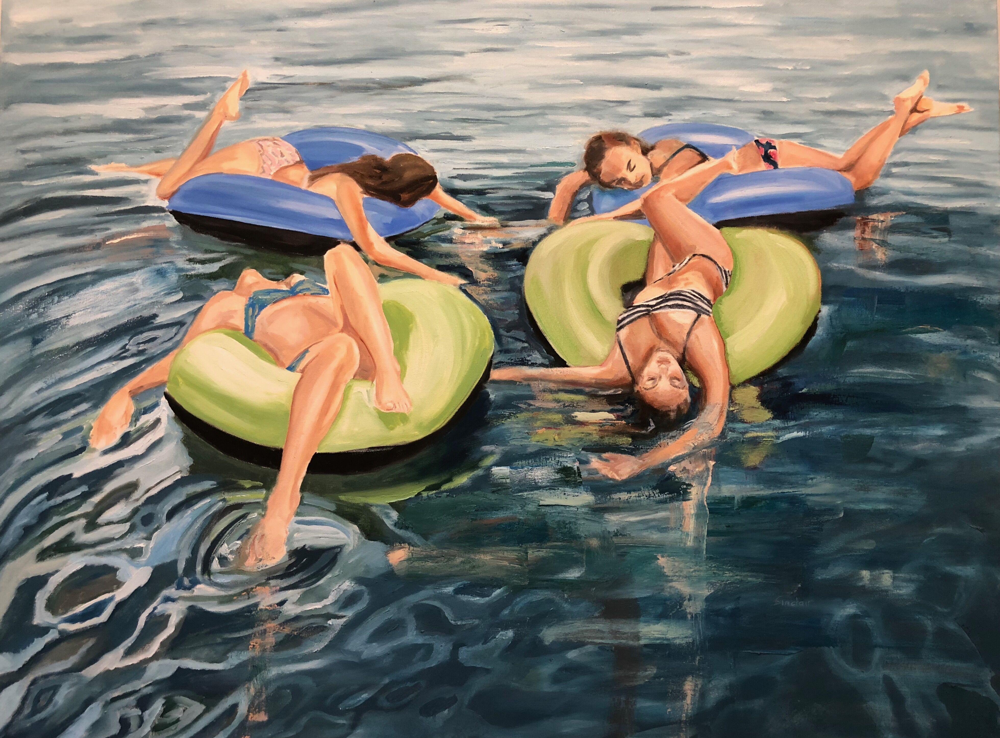Angie Sinclair Figurative Painting - Live Your Dreams