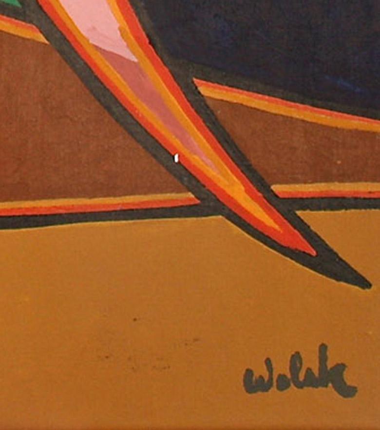 Lesbos-Schriftzug (Braun), Nude Painting, von Kenneth B Walsh