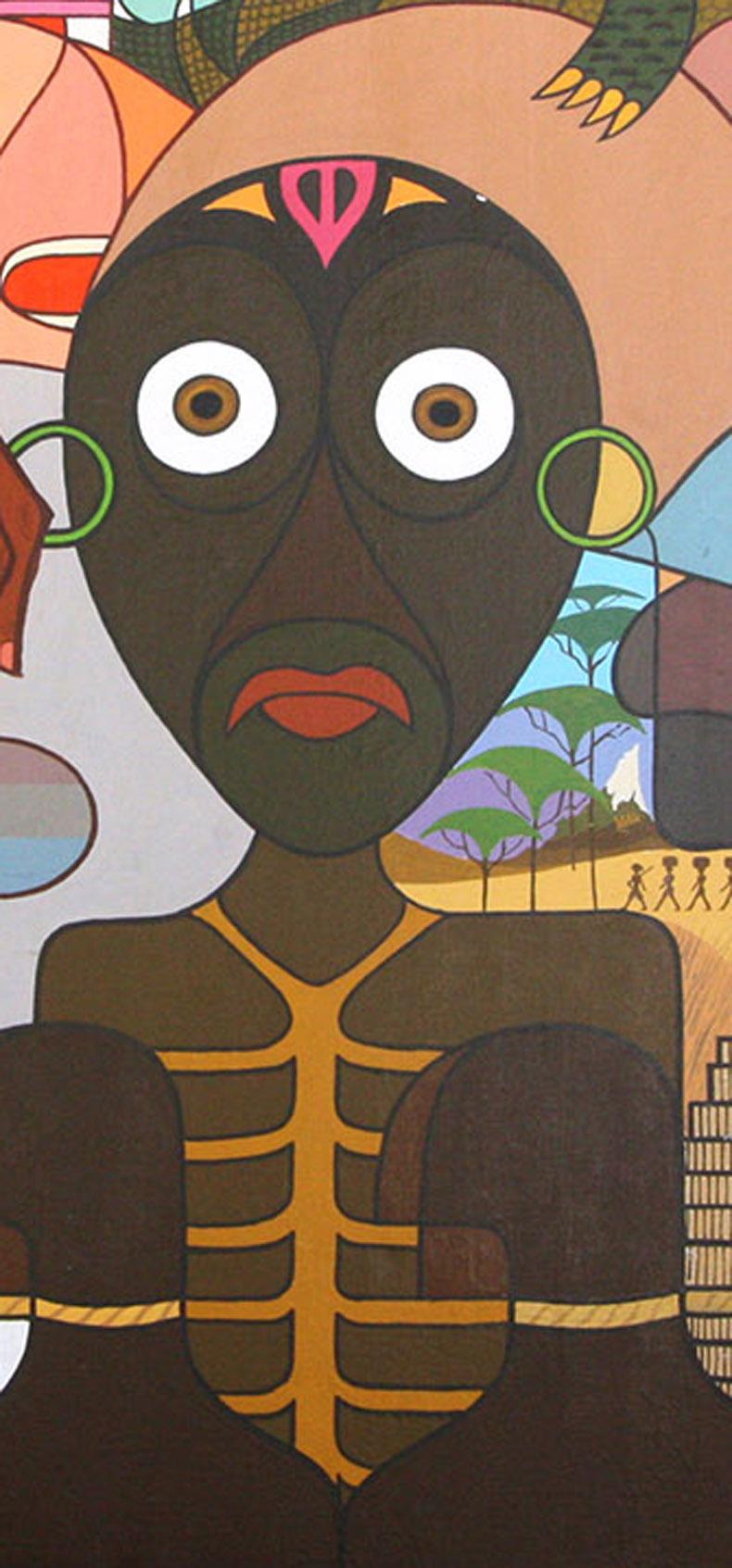 Afrika (Schwarz), Nude Painting, von Kenneth B Walsh