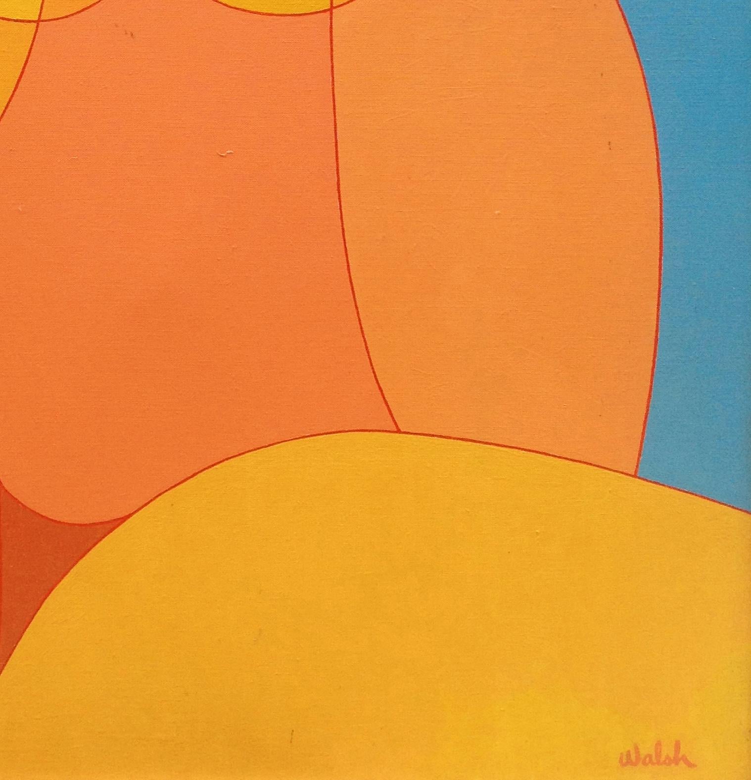 Goldene Dame
Wird gerahmt geliefert (weiß) siehe Bild
Neokubismus

Über den Künstler:
Kenneth B. Walsh (1922-1980) 
In den 1950er Jahren kam Kenneth Bonar Walsh aus New York City nach Montauk, um Meereslandschaften zu malen, Fische zu fangen, die