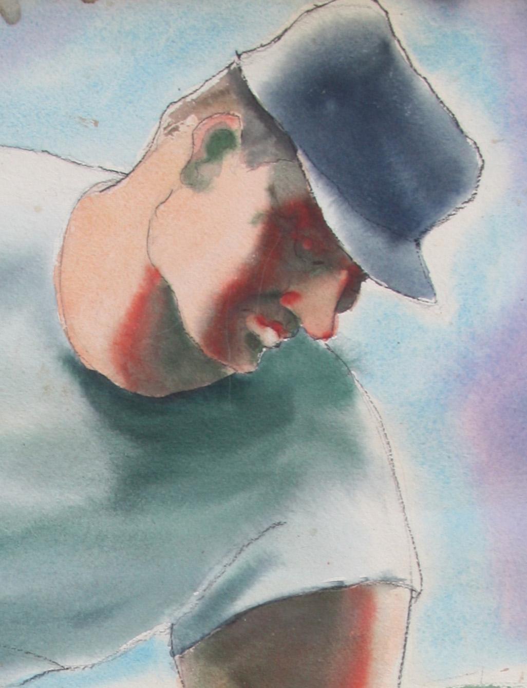 Il pescatore - Painting di Kenneth B Walsh