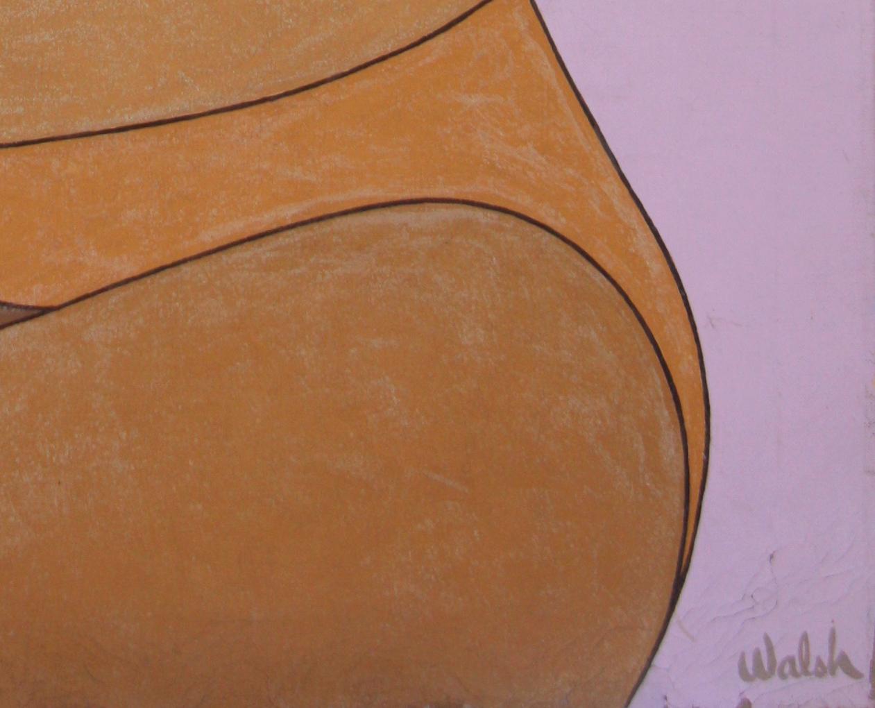 Nude in Lavendelfarben – Painting von Kenneth B Walsh