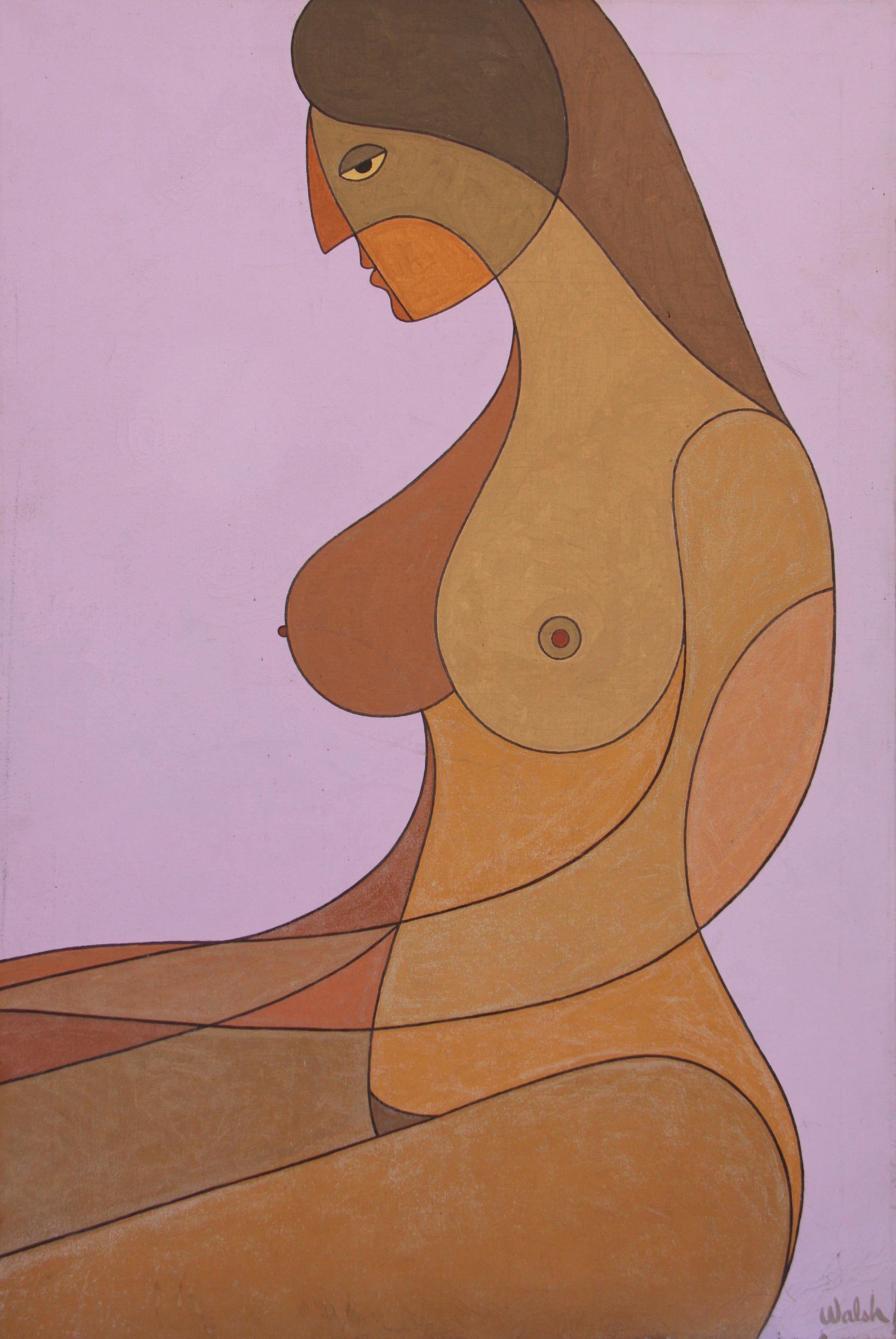 Kenneth B Walsh Nude Painting - Nude in Lavender