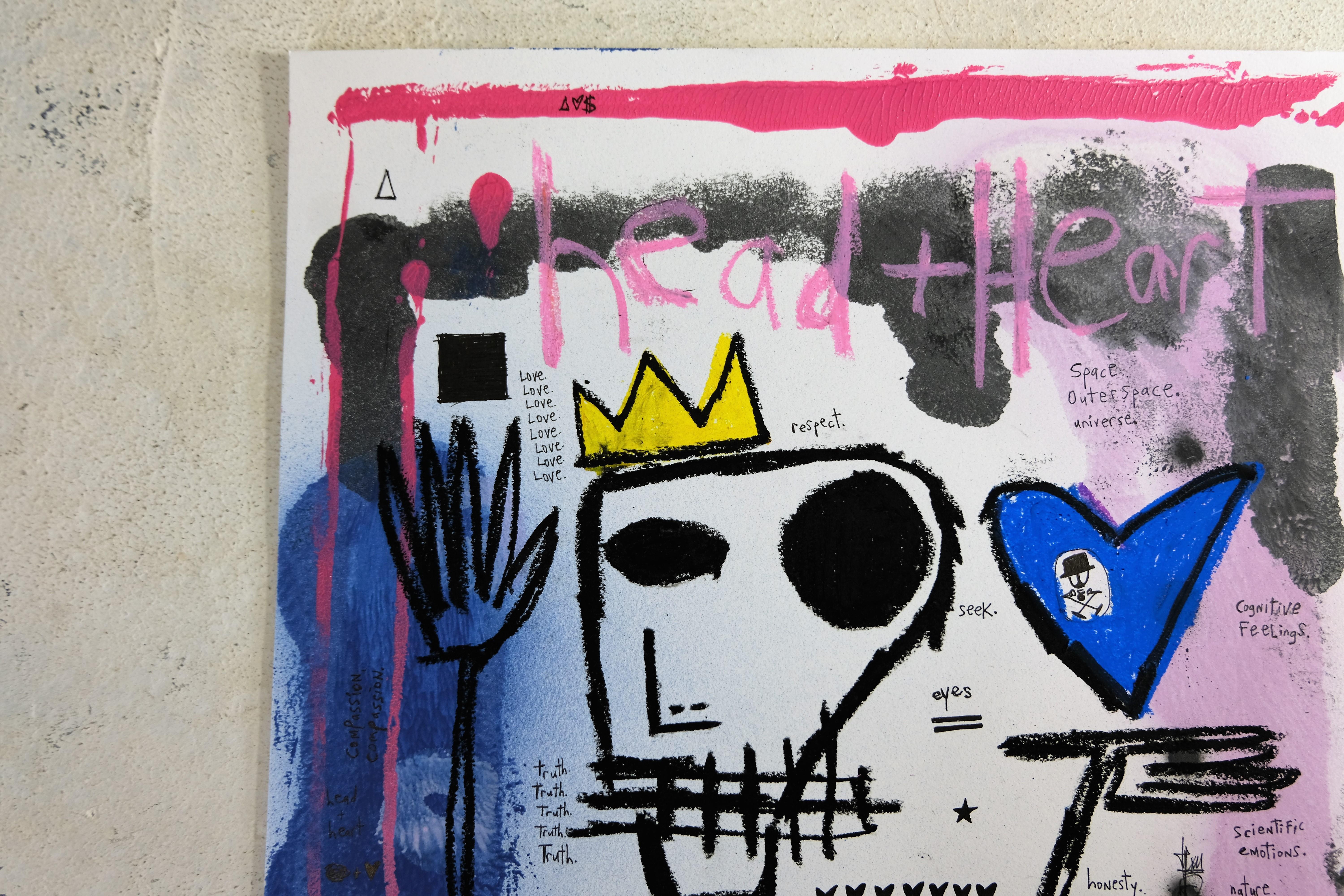 Head & Heart
Mixed Media on Paper
Graffiti / Street Art influenced.

About the artist:
Adam Baranello is a multi- media artist who has been making music and art professionally since 2005 under his own label, AJB Productions which has produced 8