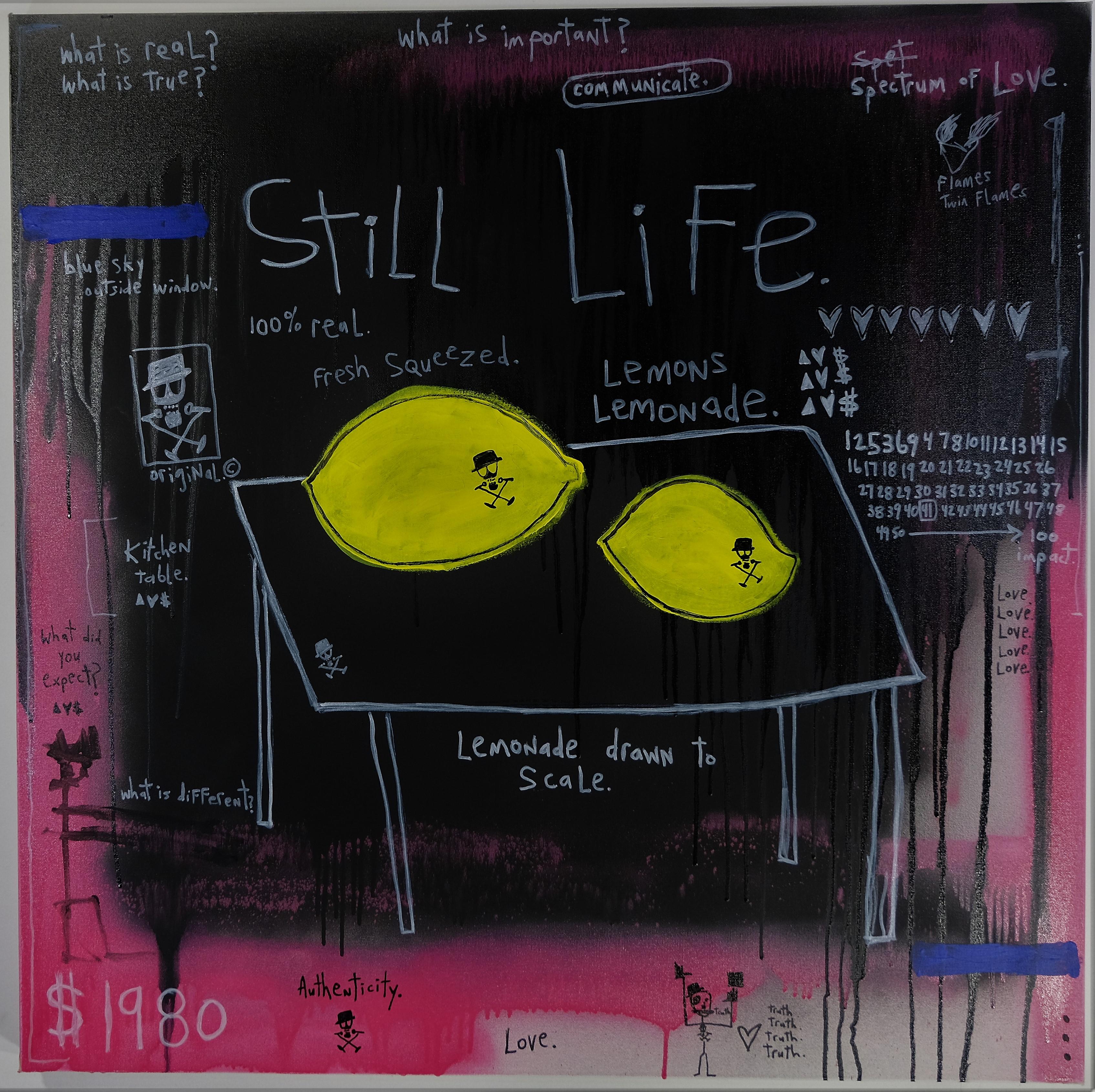 Still Life with Lemons - Mixed Media Art by Adam Baranello